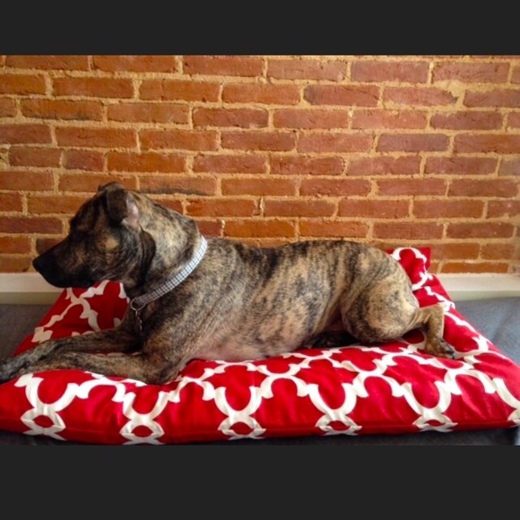 For Your Love of Dogs Red Moroccan Dog Bed Cover - Picture 1 of 3